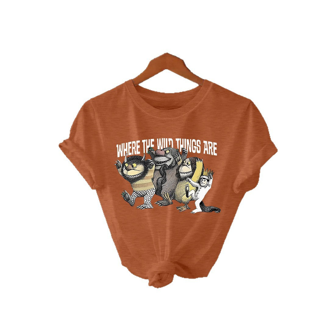 Printed Short Sleeve Monster