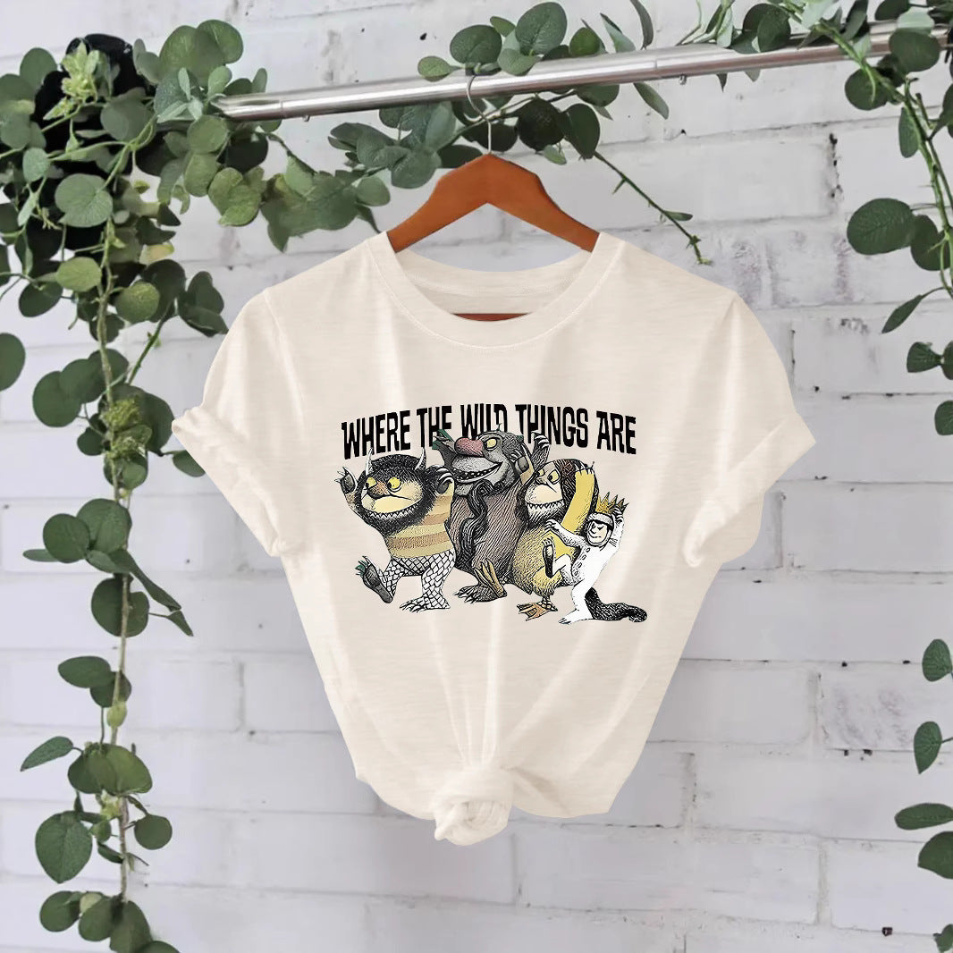 Printed Short Sleeve Monster